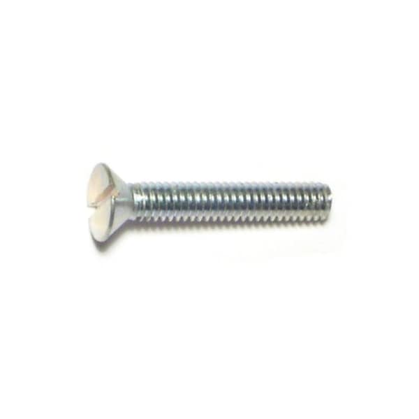 Midwest Fastener #5-32 x 1 in Slotted Flat Machine Screw, Zinc Plated Steel, 40 PK 61371 - main